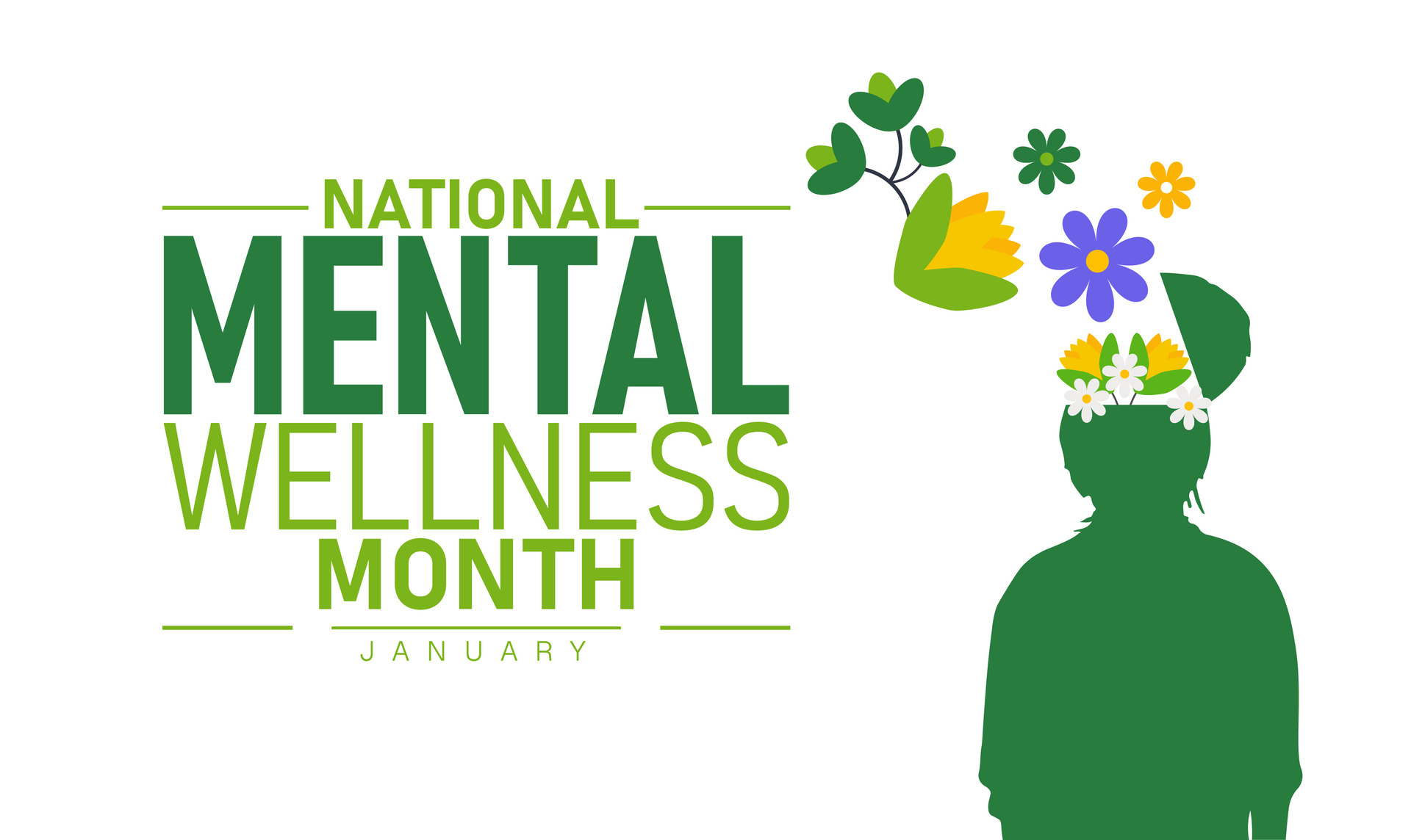 vecteezy national mental wellness month poster banner and background 75288340